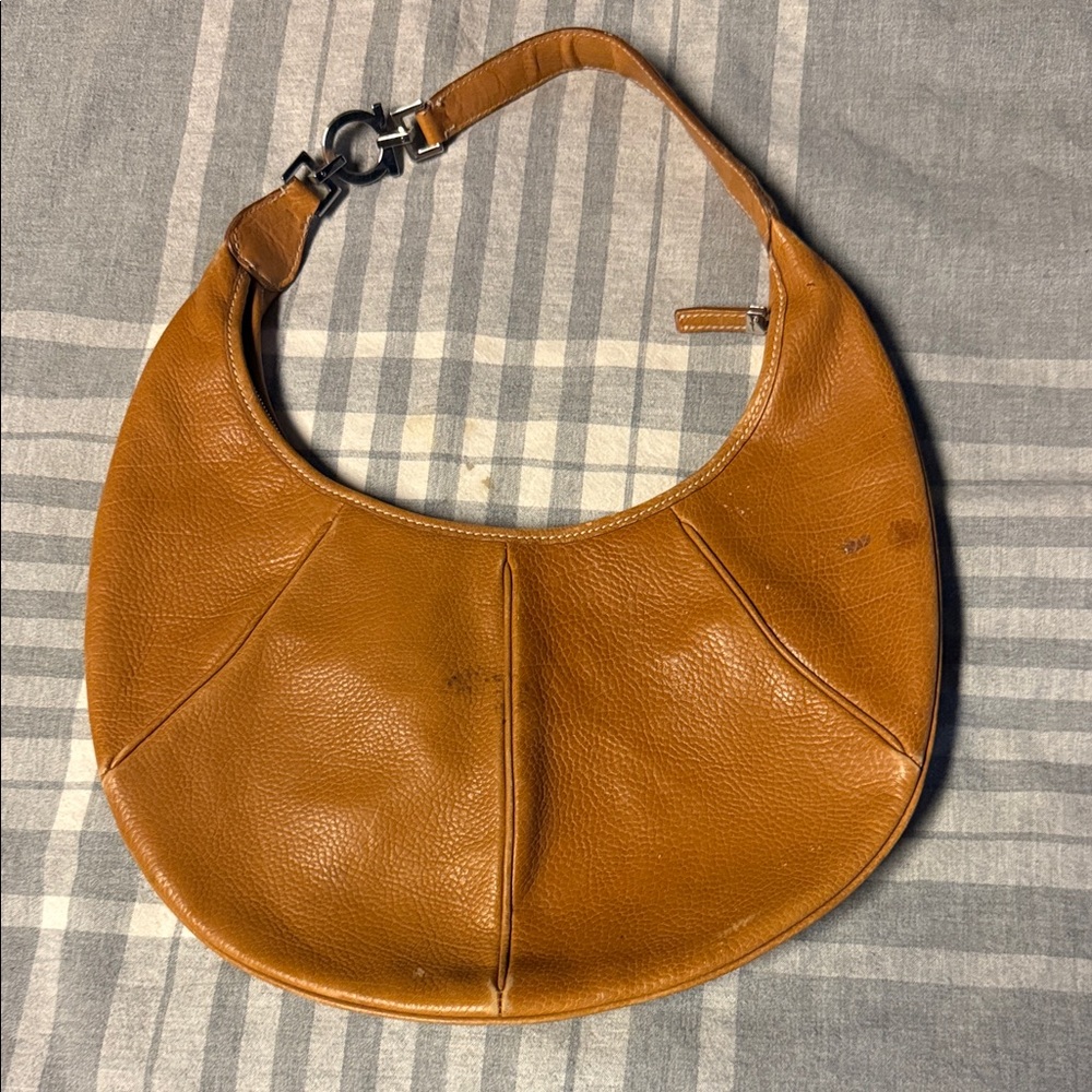 Salvatore Ferragamo Brown Leather Hobo Bag